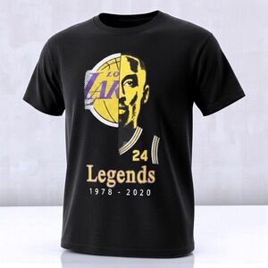 Shaka Wear Kobe Bryant Legends T-Shirt Mens 2XL Black Heavyweight Lakers 24 Tee